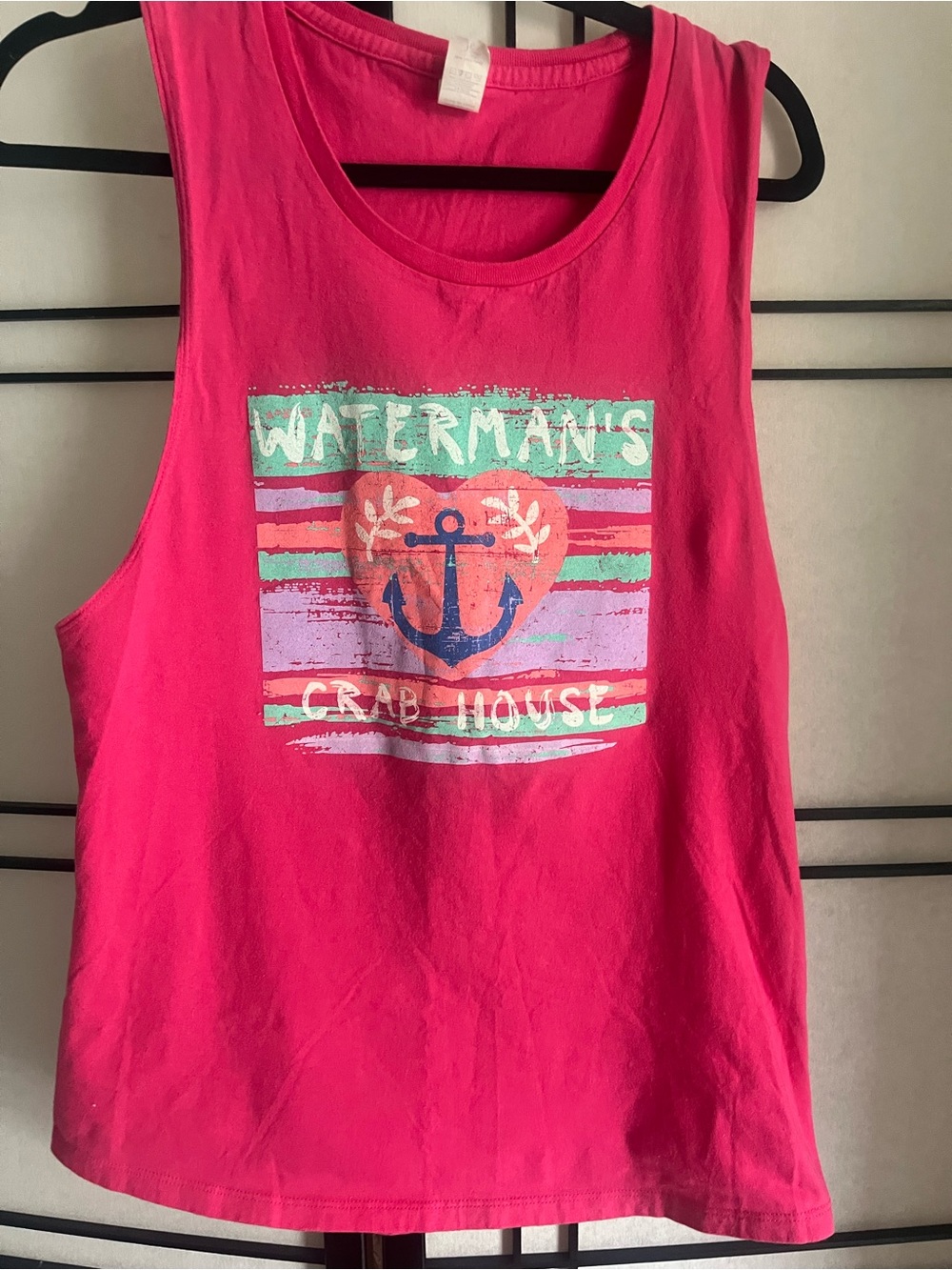St. Michael’s Eastern Shore hot pink tank top